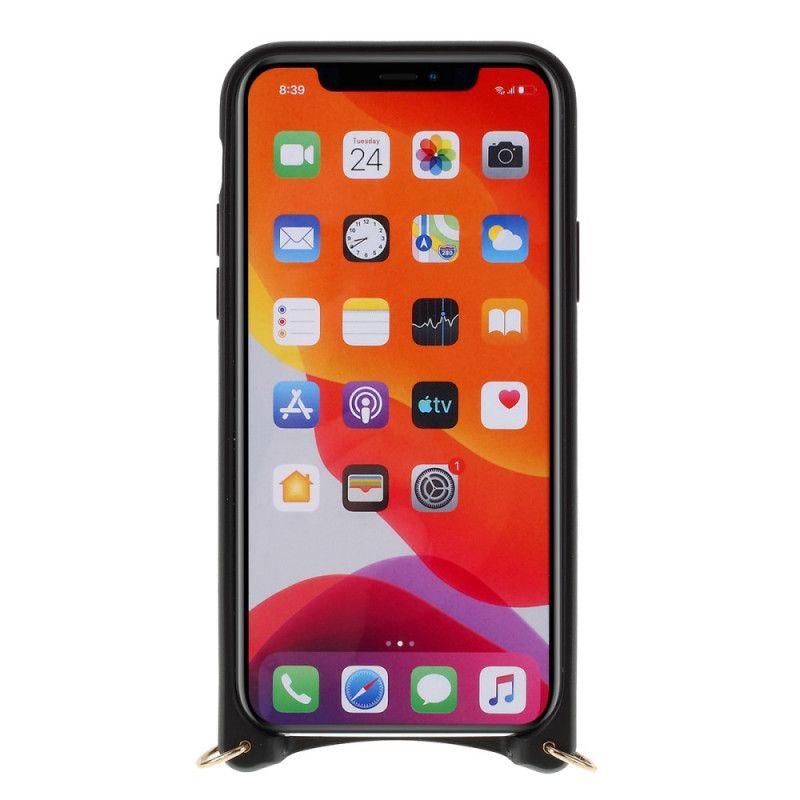 Skal iPhone XS Max Svart Mutterad Kedjevatterad Stil