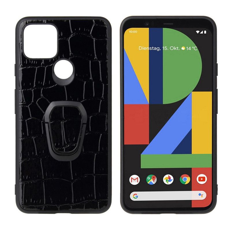 Skal för Google Pixel 5 Krokodilstil Med Ringhållare