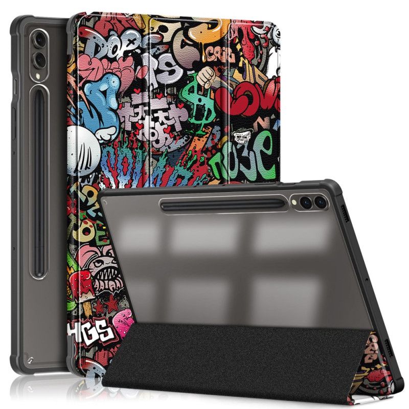 Samsung Galaxy Tab S9 Plus Transparent Graffiti Baksida