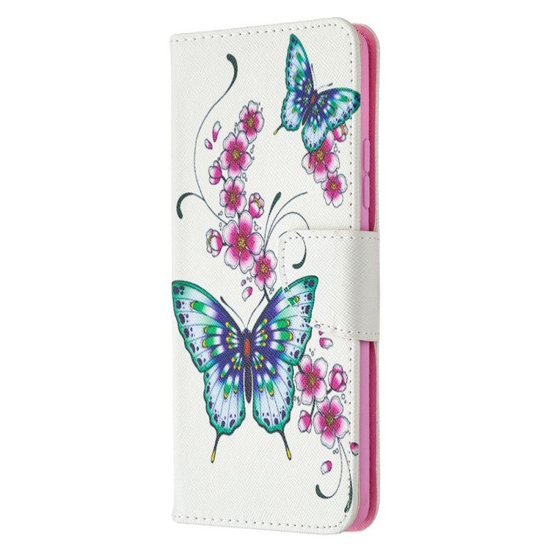 Fodral Samsung Galaxy A42 5G Akvarellfjärilar