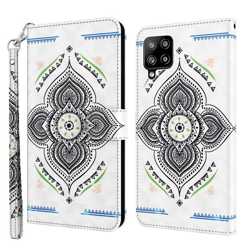 Fodral Samsung Galaxy A42 5G Ljusfläckar Mandala Med Rem