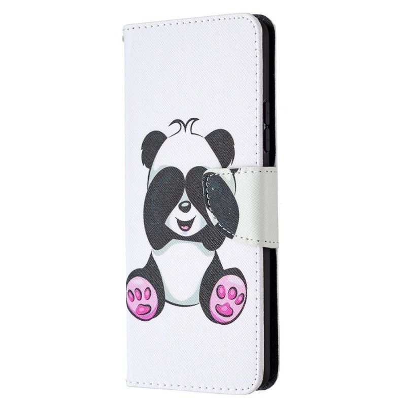 Läderfodral Samsung Galaxy A42 5G Mobilskal Rolig Panda