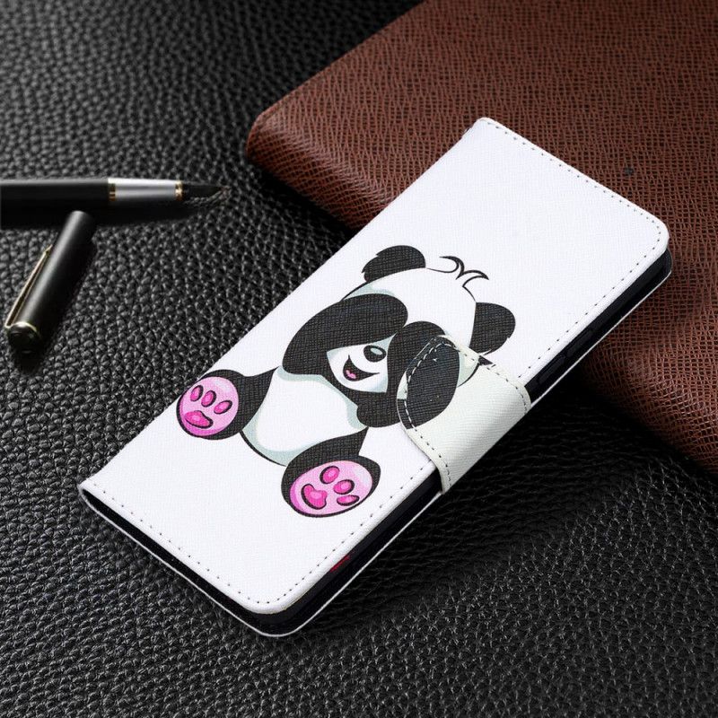 Läderfodral Samsung Galaxy A42 5G Mobilskal Rolig Panda