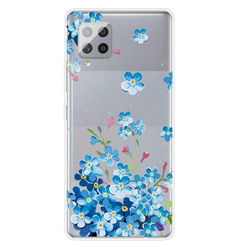 Skal Samsung Galaxy A42 5G Blå Blommor