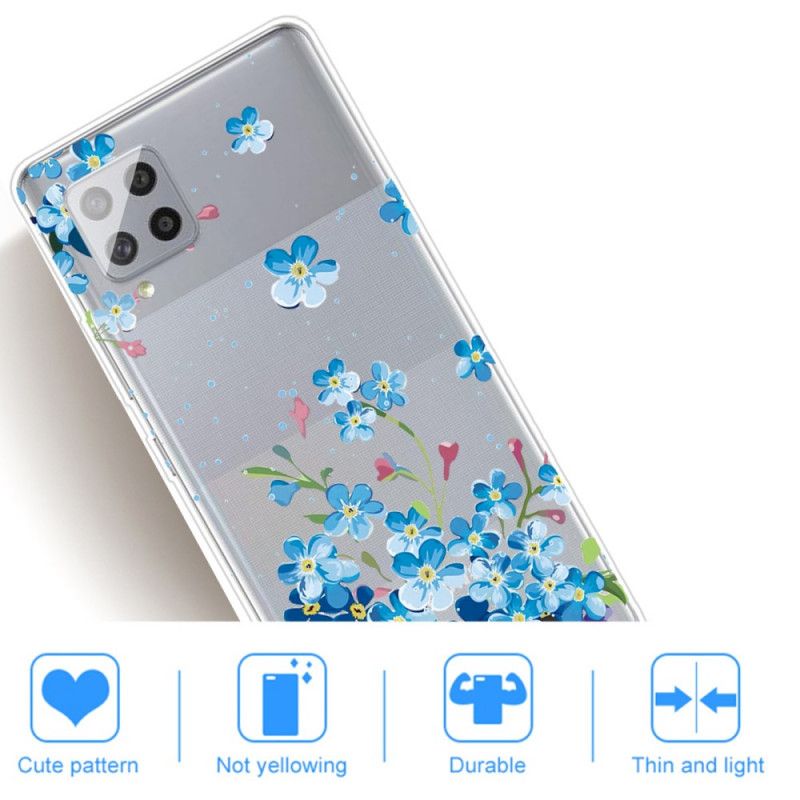 Skal Samsung Galaxy A42 5G Blå Blommor