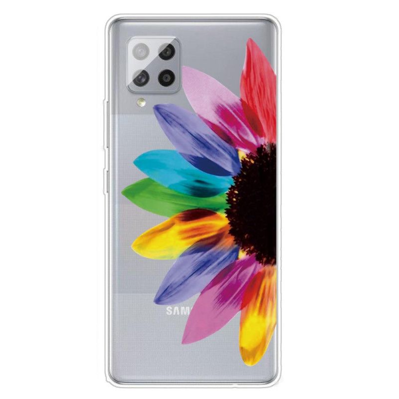 Skal Samsung Galaxy A42 5G Mobilskal Färgad Blomma