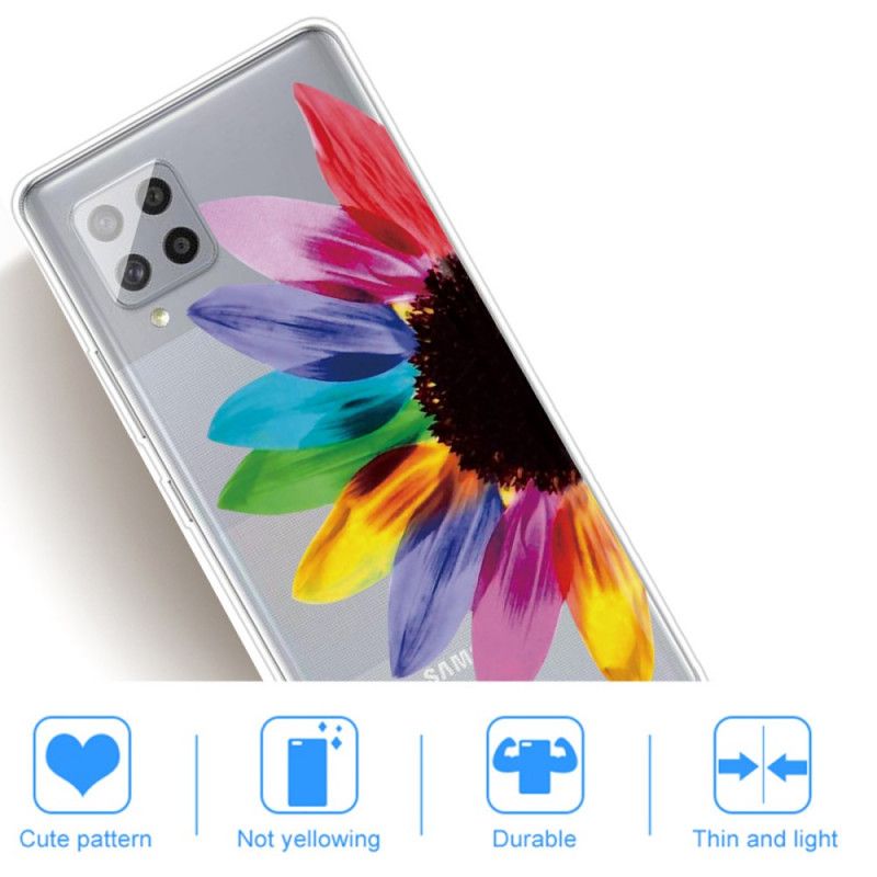 Skal Samsung Galaxy A42 5G Mobilskal Färgad Blomma