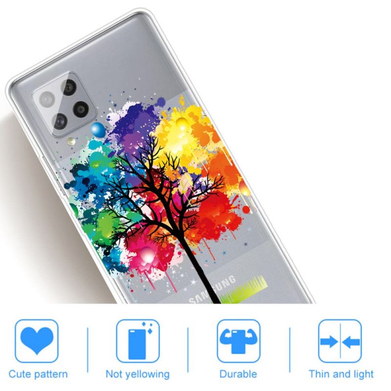 Skal Samsung Galaxy A42 5G Mobilskal Transparent Akvarell Träd