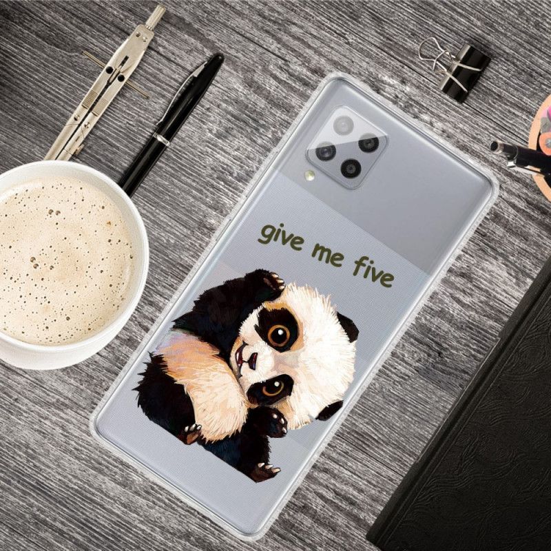 Skal Samsung Galaxy A42 5G Mobilskal Transparent Panda Ge Mig Fem