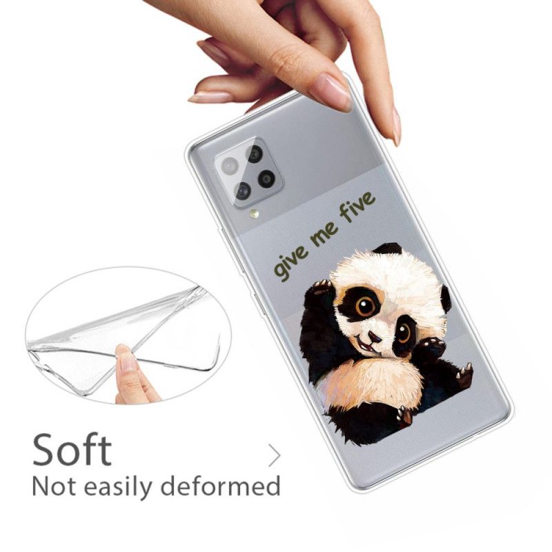 Skal Samsung Galaxy A42 5G Mobilskal Transparent Panda Ge Mig Fem