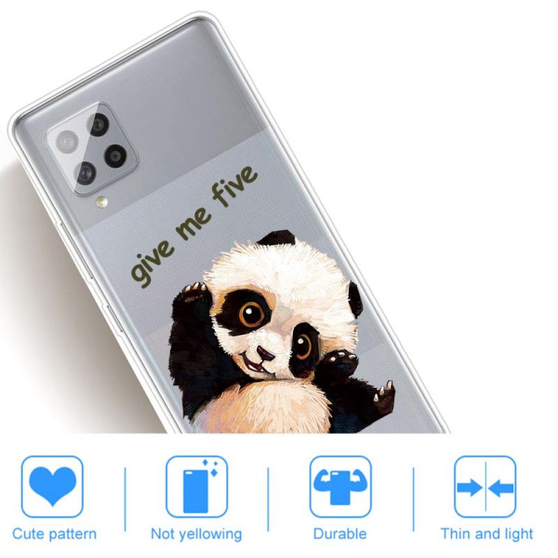 Skal Samsung Galaxy A42 5G Mobilskal Transparent Panda Ge Mig Fem