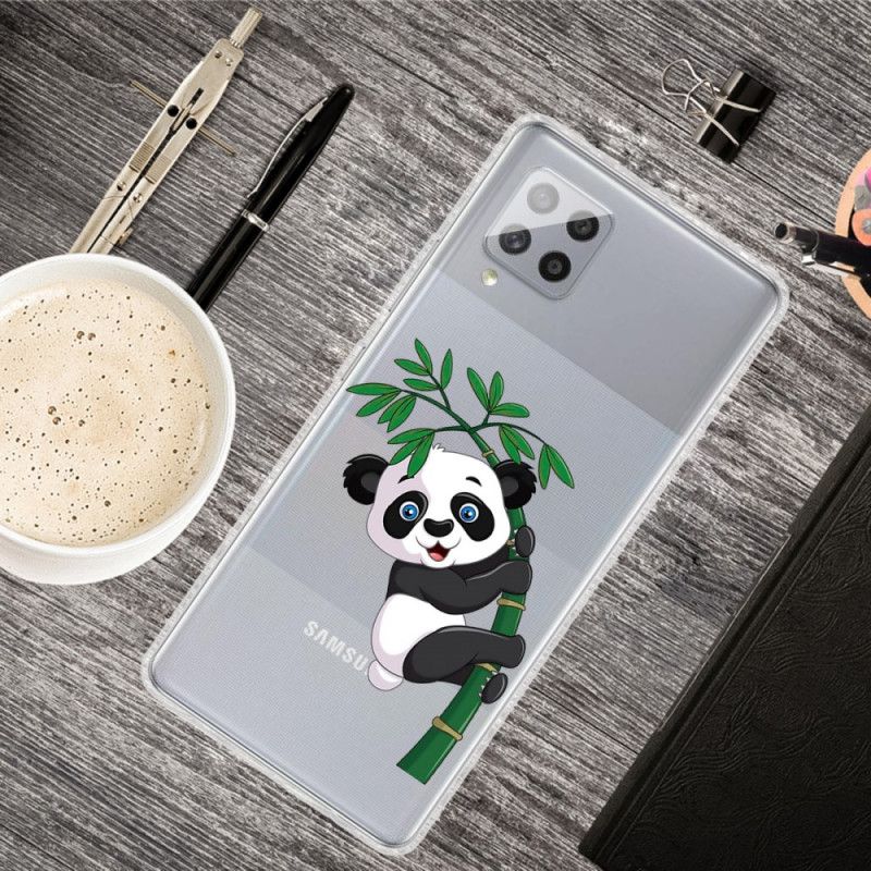 Skal Samsung Galaxy A42 5G Transparent Panda På Bambu