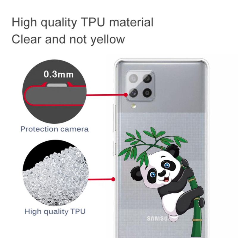 Skal Samsung Galaxy A42 5G Transparent Panda På Bambu