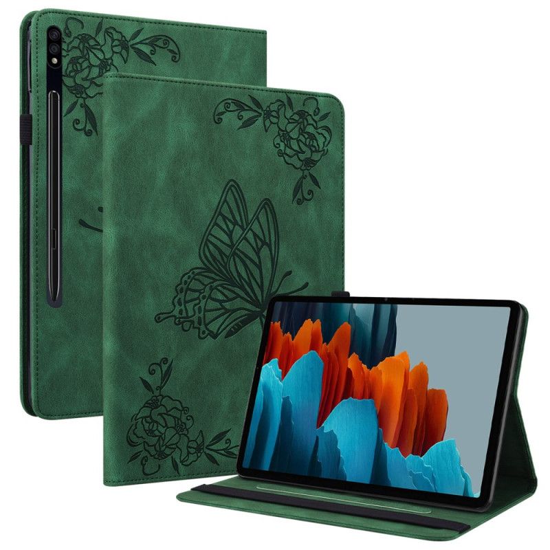 Case Samsung Galaxy Tab S9 Telefonfodral Fjärilar Och Blommor