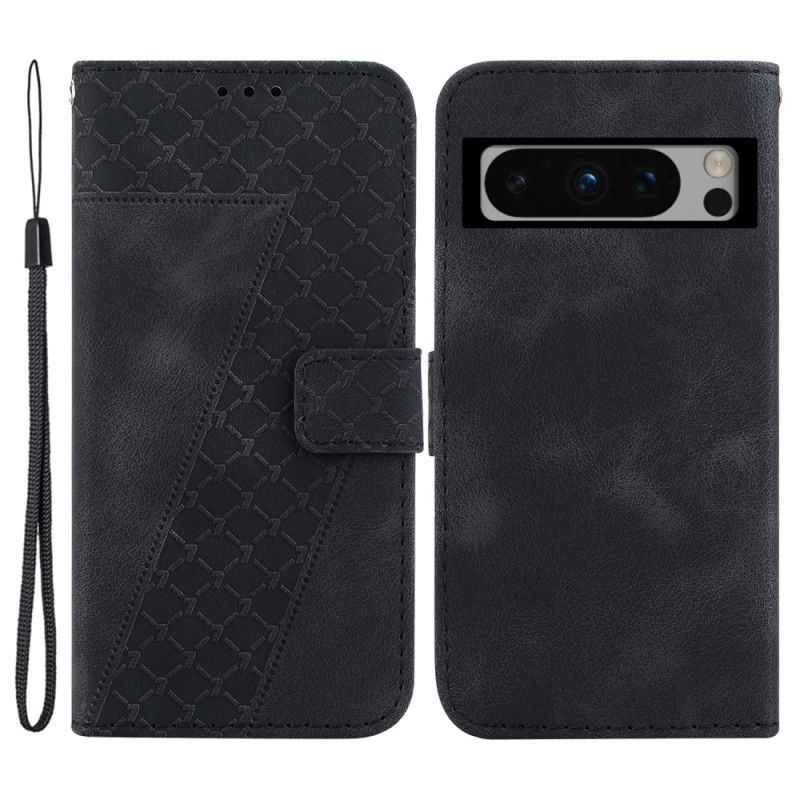 Läderfodral Google Pixel 8 Pro Telefonfodral Design 7 Med Rem