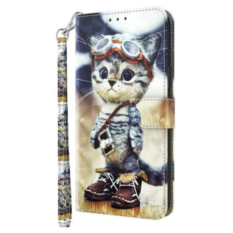 Skyddsfodral Google Pixel 8 Pro Aviator Cat Med Rem