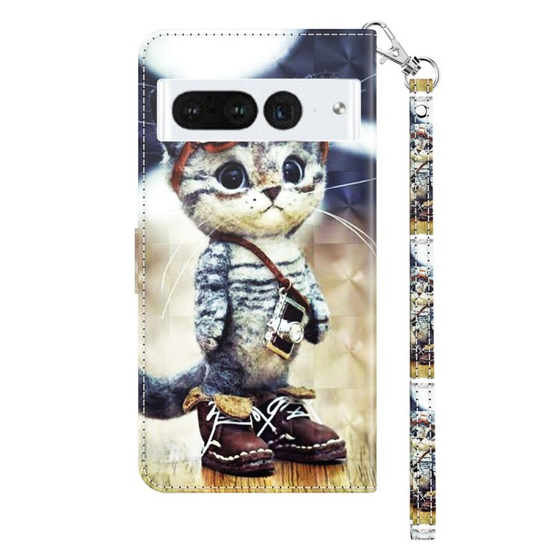 Skyddsfodral Google Pixel 8 Pro Aviator Cat Med Rem