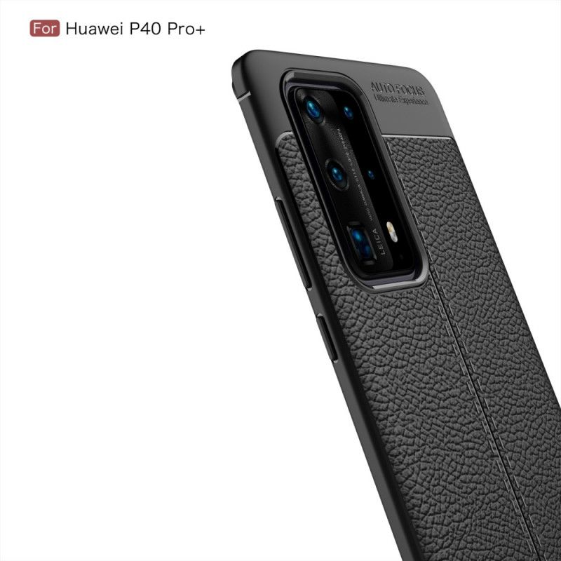 Skal för Huawei P40 Pro Plus Svart Flexibel Kolfiberstruktur