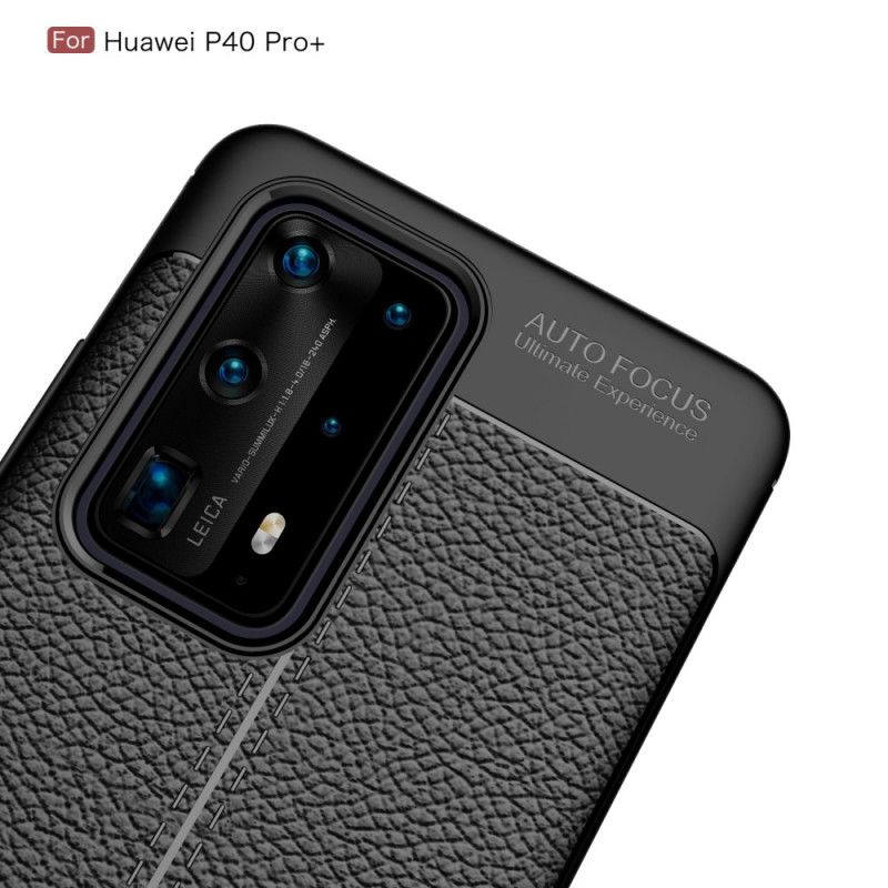 Skal för Huawei P40 Pro Plus Svart Flexibel Kolfiberstruktur