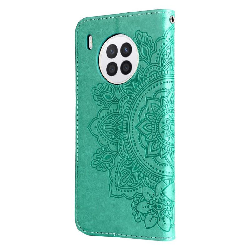 Läderfodral Huawei Nova 8i / Honor 50 Lite Telefonfodral Mandala