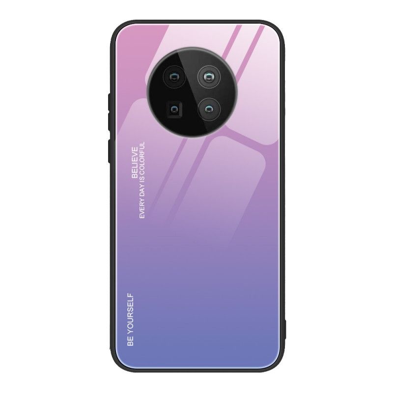 Skal för Huawei Mate 40 Pro Röd Var Dig Själv Härdat Glas