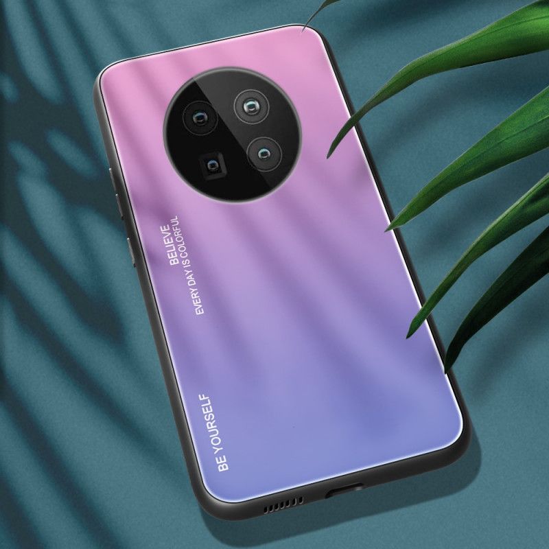 Skal för Huawei Mate 40 Pro Röd Var Dig Själv Härdat Glas