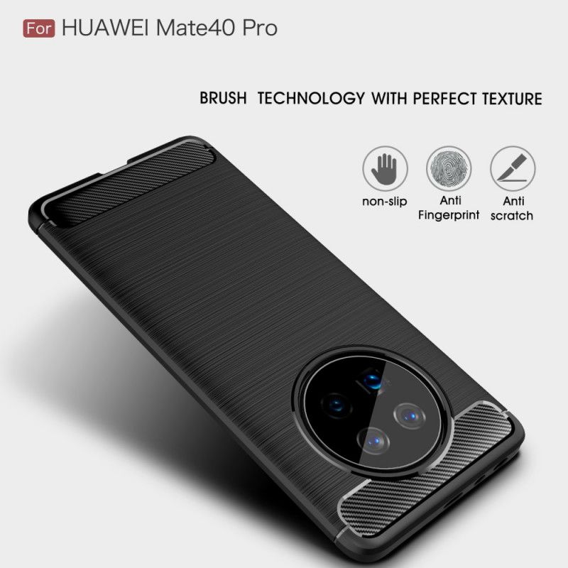 Skal Huawei Mate 40 Pro Svart Borstad Kolfiber