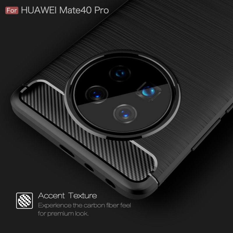 Skal Huawei Mate 40 Pro Svart Borstad Kolfiber