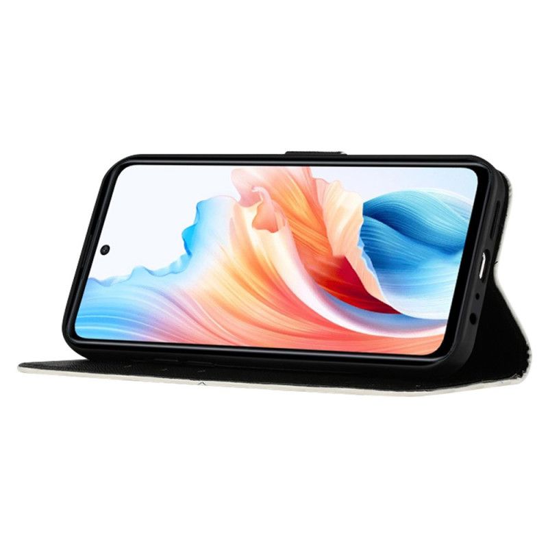 Läderfodral Oppo Reno 11 Pro 5g Telefonfodral Blommig Skalle