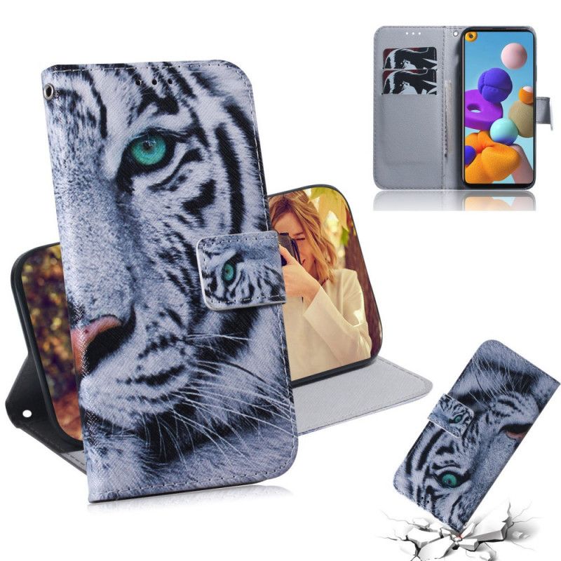 Fodral Samsung Galaxy A21s Tiger Ansikte