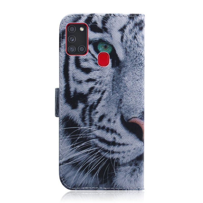 Fodral Samsung Galaxy A21s Tiger Ansikte