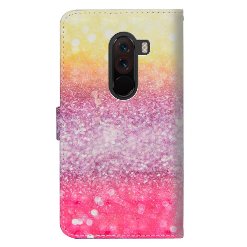 Läderskal Xiaomi Pocophone F1 Magenta Glitter