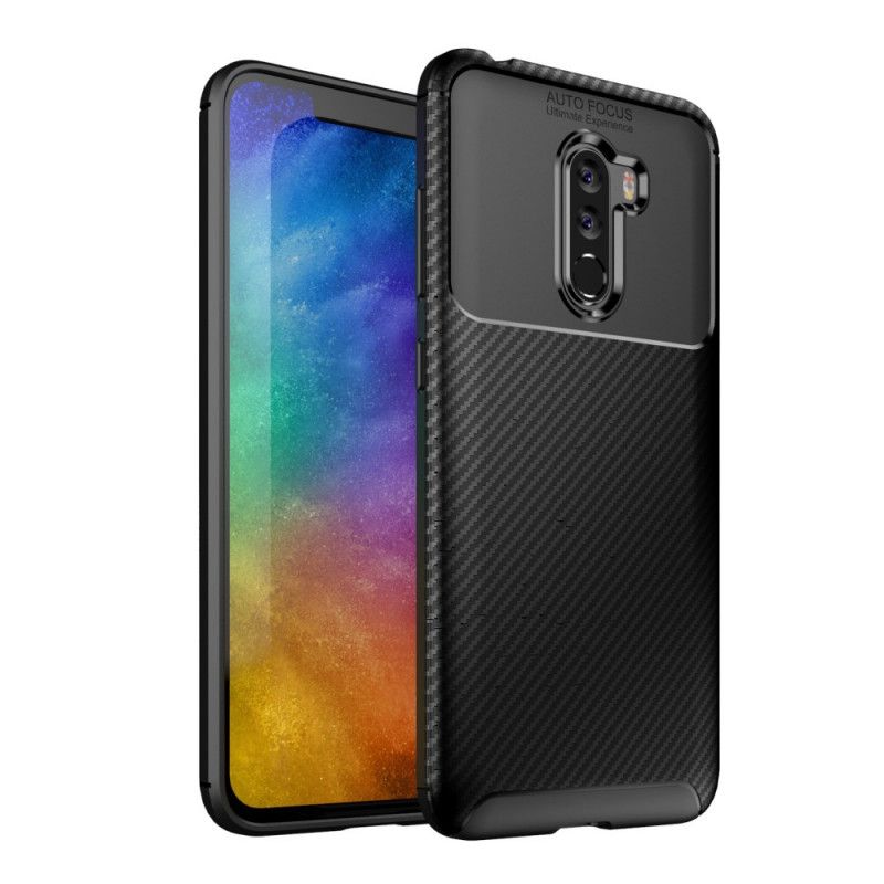 Skal för Xiaomi Pocophone F1 Svart Flexibel Kolfiber