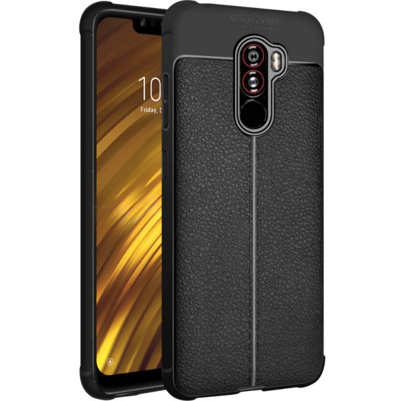 Skal för Xiaomi Pocophone F1 Svart Imak Konstläder Söm