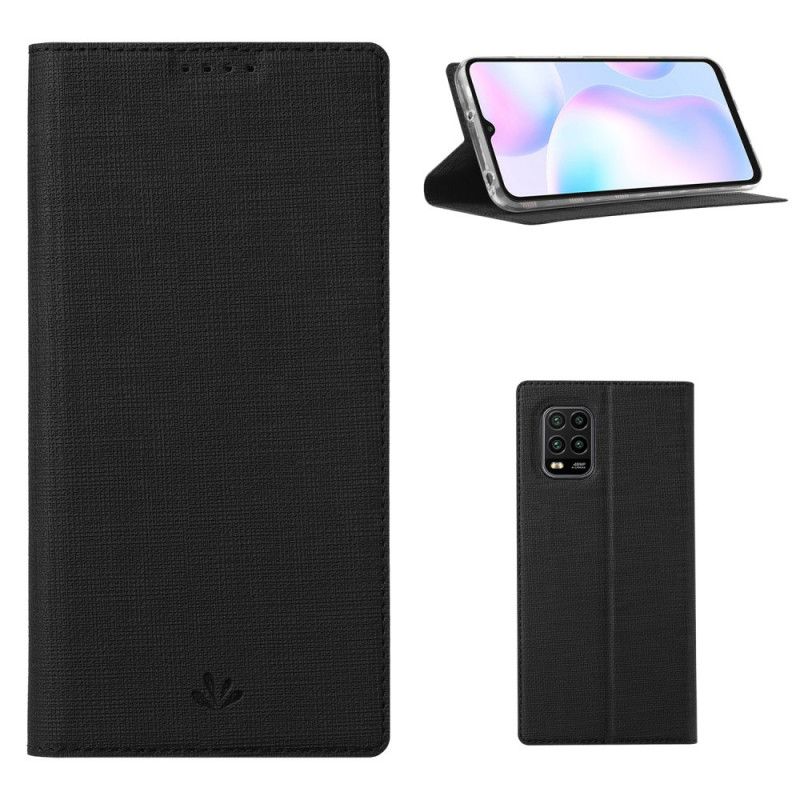 Folio-fodral för Xiaomi Mi 10 Lite Svart Strukturerad Vili Dmx