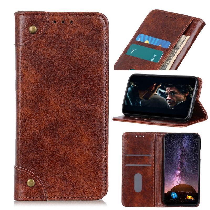 Folio-fodral Xiaomi Mi 10 Lite Brun Vintage Gammal