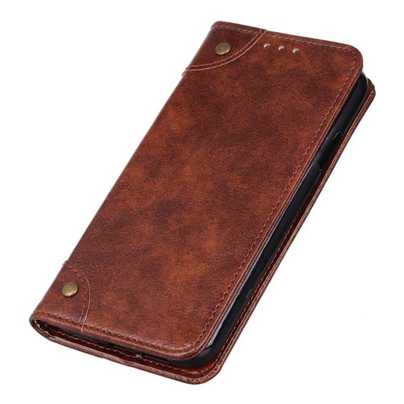 Folio-fodral Xiaomi Mi 10 Lite Brun Vintage Gammal