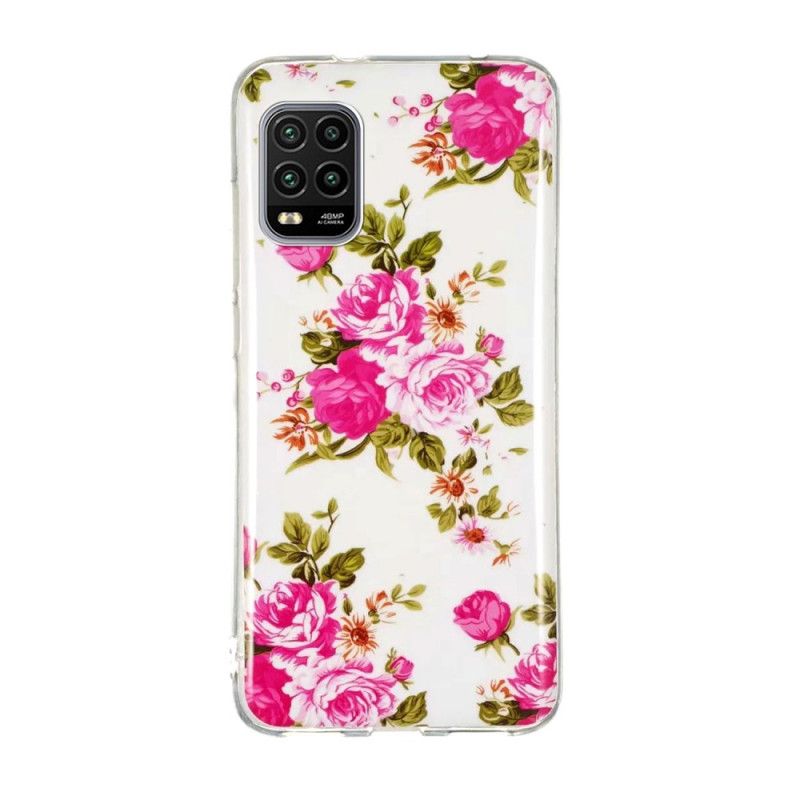 Skal Xiaomi Mi 10 Lite Fluorescerande Frihetsblommor