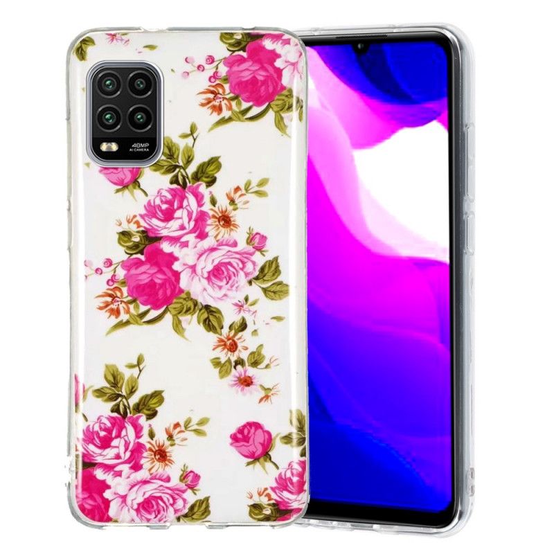 Skal Xiaomi Mi 10 Lite Fluorescerande Frihetsblommor