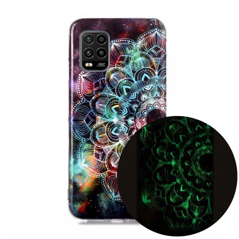 Skal Xiaomi Mi 10 Lite Svart Fluorescerande Blommor