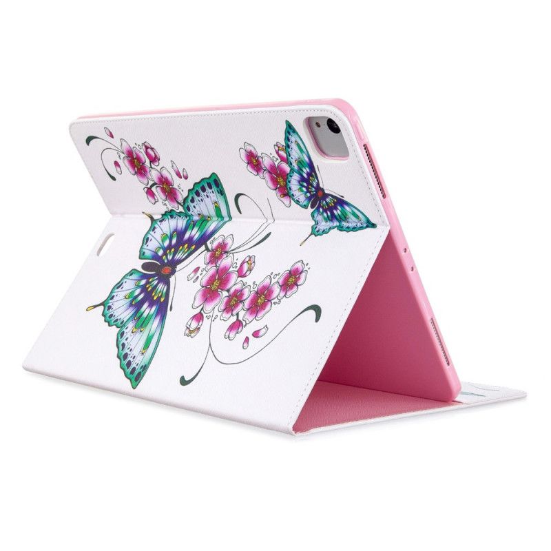 Fodral för iPad Pro 12.9" (2018) (2020) Rosa Fjärilsmönster