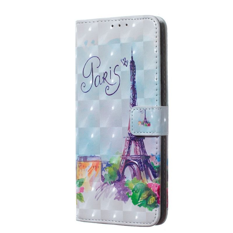 Fodral för Huawei Y7 2019 Eiffeltornet I Akvarell