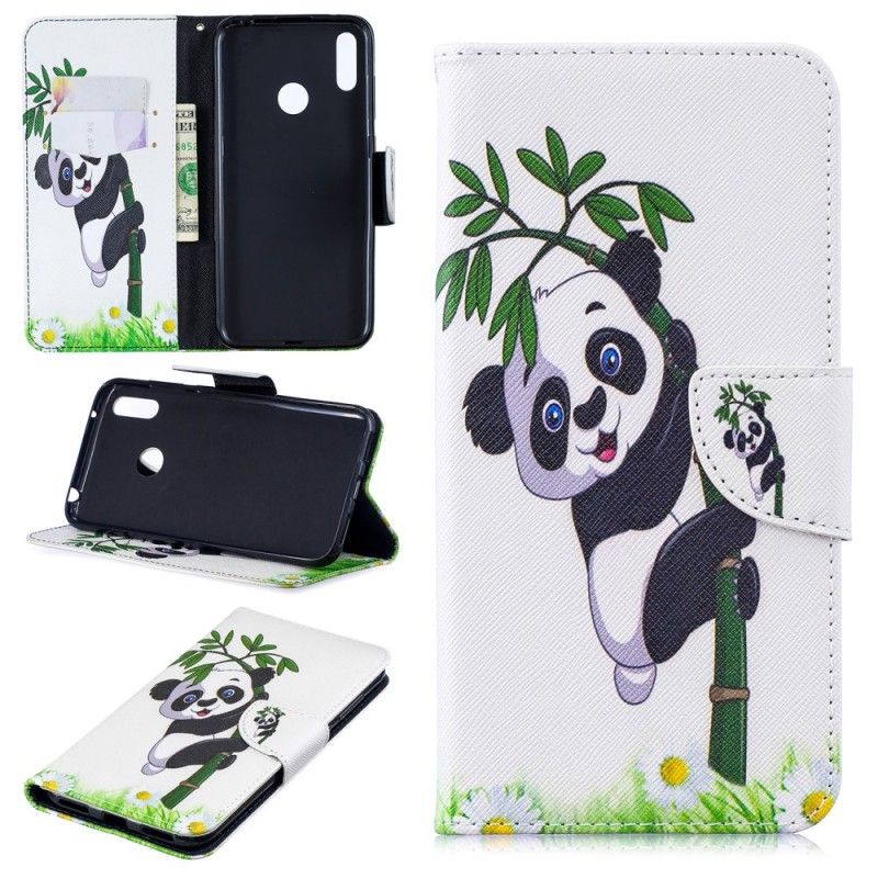 Fodral för Huawei Y7 2019 Panda På Bambu