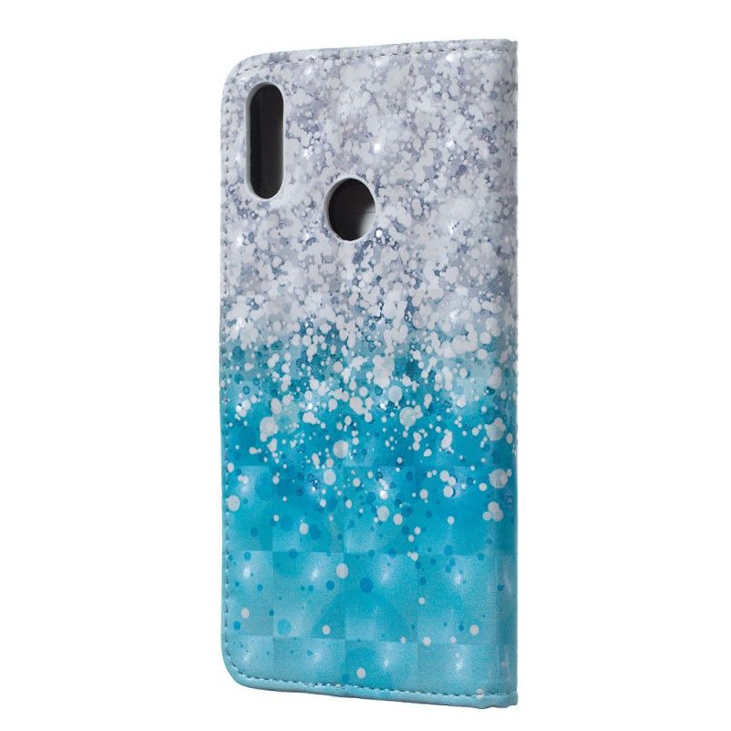 Fodral Huawei Y7 2019 Blå Tonad Glitter