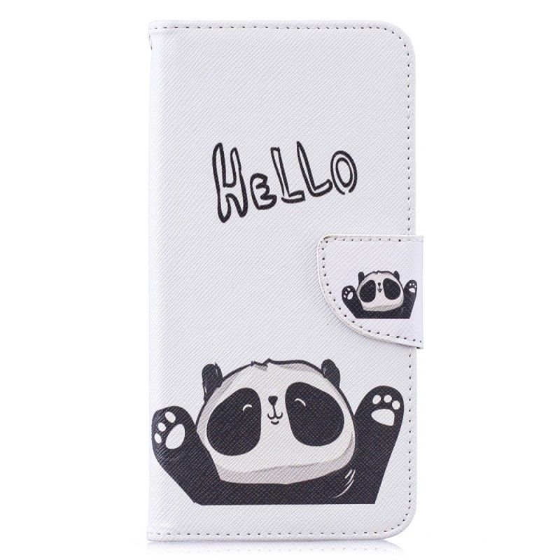 Läderfodral Huawei Y7 2019 Mobilskal Hej Panda