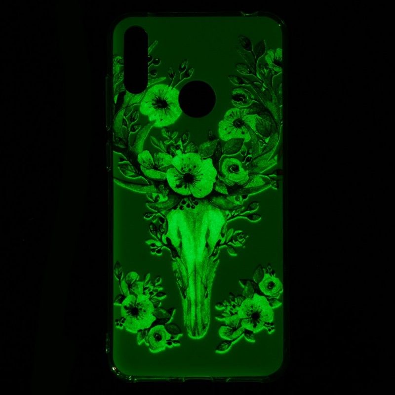 Skal Huawei Y7 2019 Fluorescerande Blommande Älg