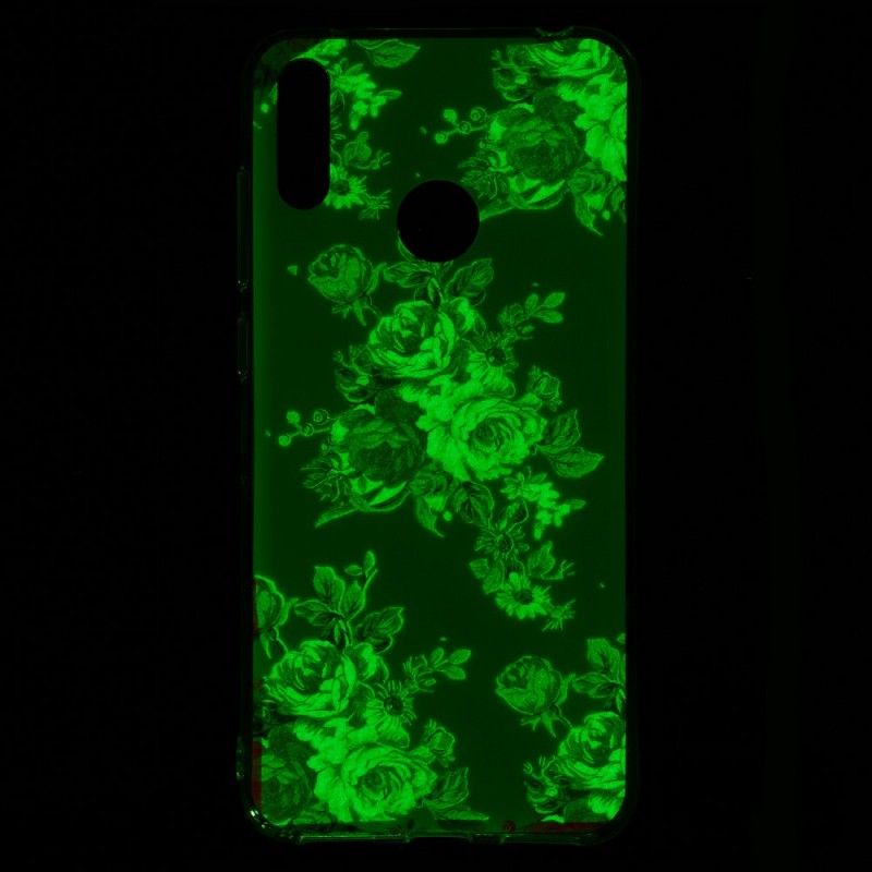 Skal Huawei Y7 2019 Fluorescerande Frihetsblommor