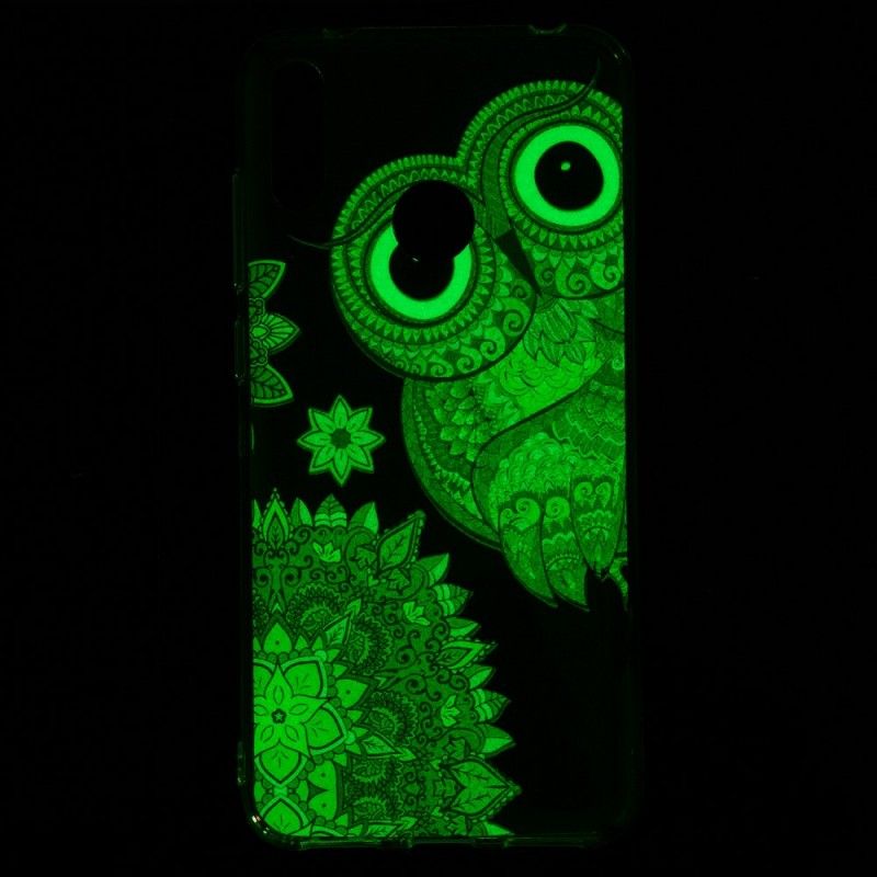 Skal Huawei Y7 2019 Mobilskal Fluorescerande Mandalauggla