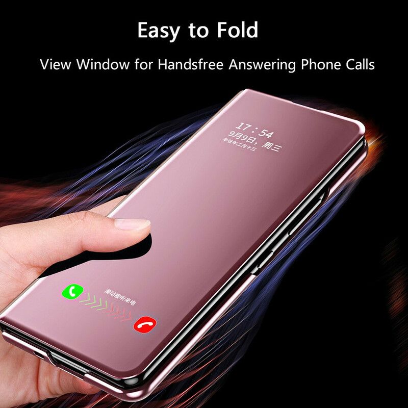Folio-fodral Samsung Galaxy Z Fold 3 5g Telefonfodral Spegelskydd