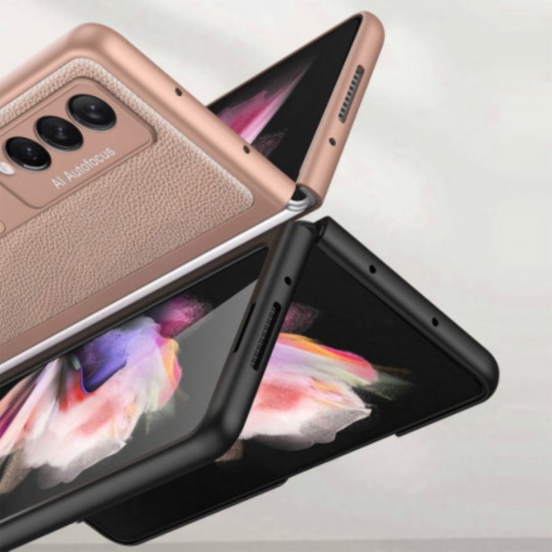 Skal Samsung Galaxy Z Fold 3 5g Litchi Läderstöd Gkk